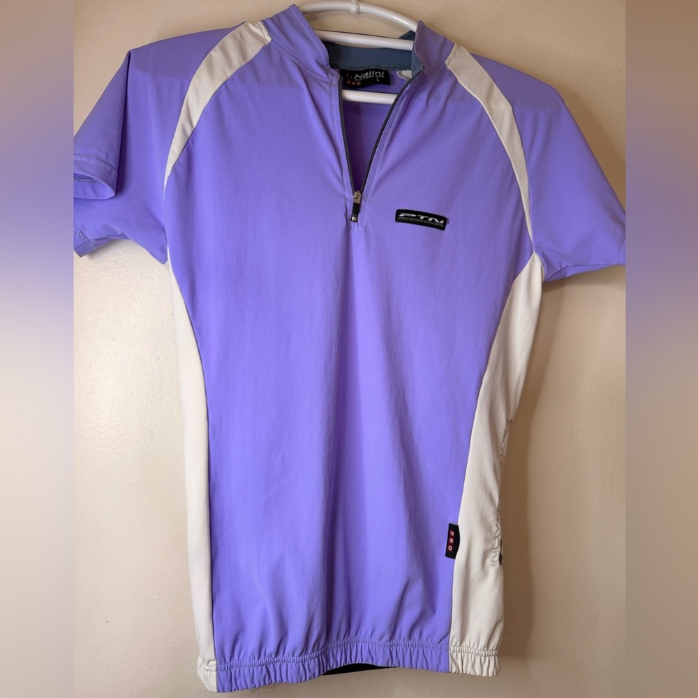 Nalini Pro Purple Cycling Jersey Size L Made in Italy Athletic Bike Shirt - Picture 3 of 9